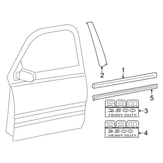 Dodge OE - Front Door - Exterior Trim