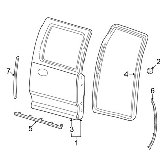 Dodge OE - Rear Door - Door & Components