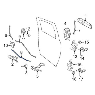 Dodge OE - Rear Left Outer Door Lock Operating Rod