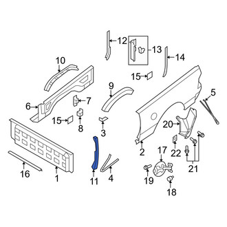 Dodge OE - Rear Right Outer Truck Bed Panel Reinforcement