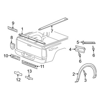 Dodge OE - Pick Up Box - Exterior Trim (8' Bed)