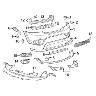 Dodge OE - Front Bumper - Bumper & Components (2-Piece MNST), (R/T / SXT)