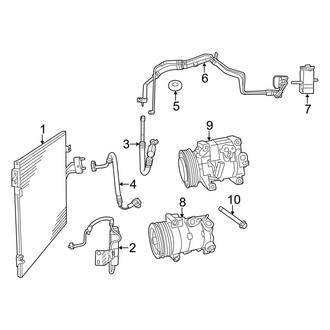 Dodge OE - Air Conditioner & Heater - Condenser, Compressor & Lines
