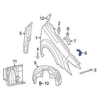 Dodge OE - Front Left Fender Bracket