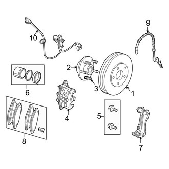 Dodge OE - Front Suspension - Brake Components (AVP / Crew / R/T / SE / SXT)