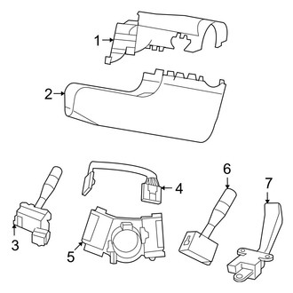 Dodge OE - Steering Column - Shroud, Switches & Levers