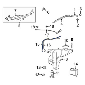 Dodge OE - Front Center Windshield Washer Hose