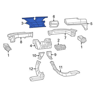Dodge OE - Front Windshield Defroster Nozzle