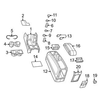 Dodge OE - Console (W/O Illuminated Cupholder)