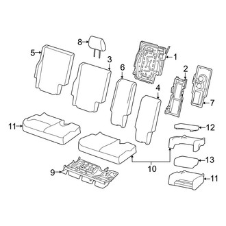 Dodge OE - Seats & Tracks - Rear Seat Components (Cloth Trim E7, 2nd Seat)
