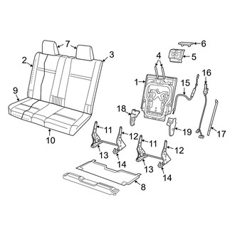 Dodge OE - Seats & Tracks - Rear Seat Components (Cloth Trim E7, 3rd Seat)