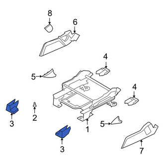 Dodge OE - Front Right Inner Seat Track Cover