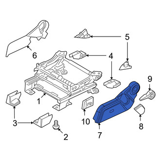 Dodge OE - Front Left Outer Seat Frame Trim Panel