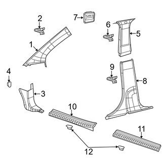 Dodge OE - Pillars, Rocker & Floor - Interior Trim