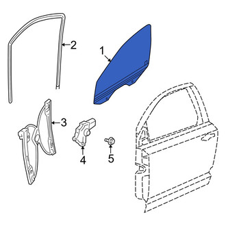 Dodge OE - Front Left Door Glass