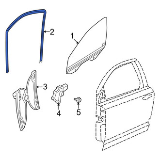 Dodge OE - Front Left Window Channel