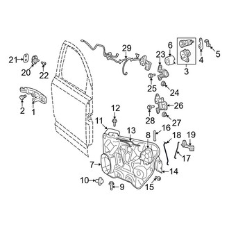 Dodge OE - Rear Right Door Lock Operating Rod