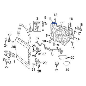 Dodge OE - Rear Left Inner Interior Door Handle