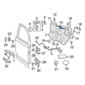 Dodge OE - Front Door Latch Cable
