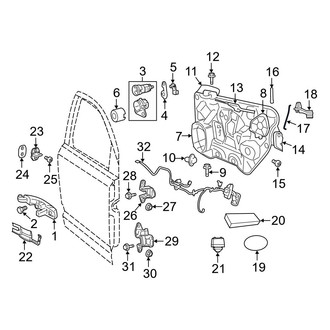 Dodge OE - Front Door Lock Operating Rod