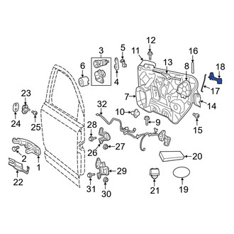 Dodge OE - Front Door Lock Rod Clip