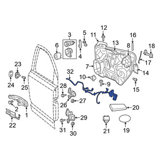 Dodge OE - Rear Door Wiring Harness