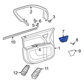 Dodge OE - Rear Right Interior Door Handle Trim
