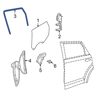 Dodge OE - Rear Left Window Channel