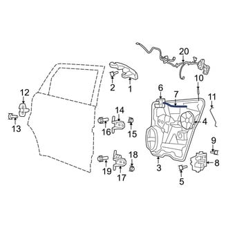 Dodge OE - Rear Door Latch Cable