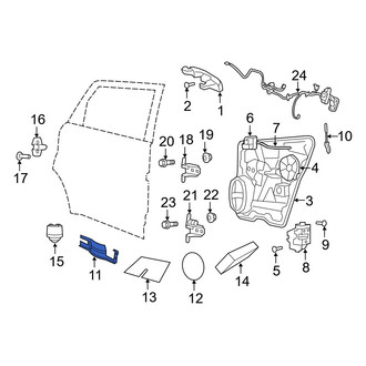 Dodge OE - Rear Right Exterior Door Handle Reinforcement