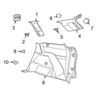 Dodge OE - Quarter Panel - Interior Trim (Passenger Side)