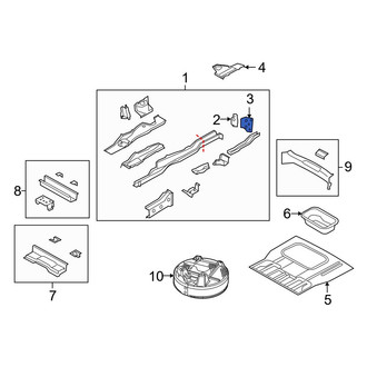 Dodge OE - Rear Left Outer Bumper Impact Bar Bracket