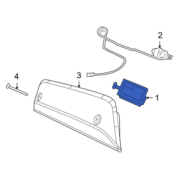 Dodge OE 68041378AA Rear License Plate Light Assembly