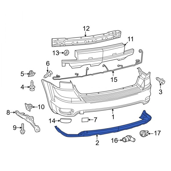 Dodge Oe 68088788ab Rear Valance Panel 8455