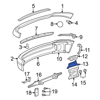 Dodge OE - Right Lower Bumper Face Bar Bracket
