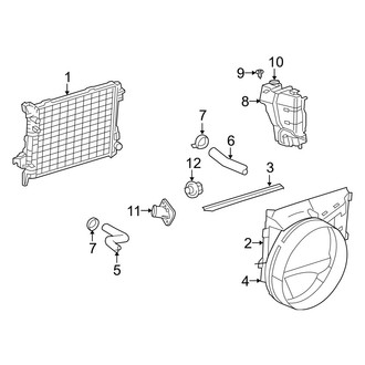 Dodge OE - Cooling - Radiator & Components (1500 Regular Cab / Quad Cab 4.7L)