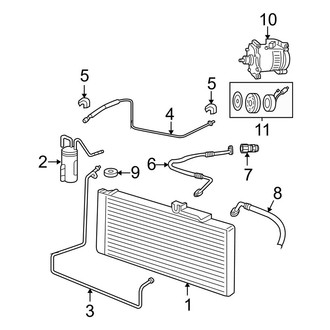 Dodge OE - Air Conditioner & Heater - Condenser, Compressor & Lines