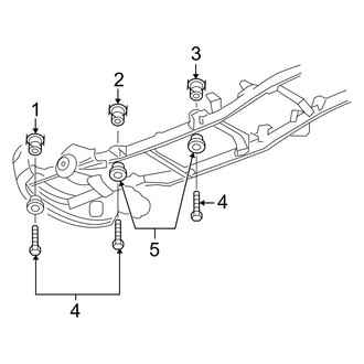 Dodge OE - Frame & Components (Body Mounting), (1500 Regular Cab RWD)