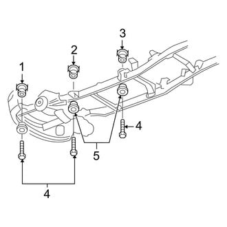 Dodge OE - Frame & Components (Body Mounting), (1500 Regular Cab 4WD)