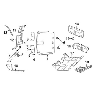 Dodge OE - Cab - Interior Trim (Regular Cab), (1500 Regular Cab)