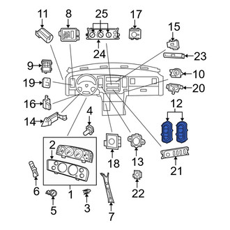 Dodge OE - Center Right Seat Heater Switch