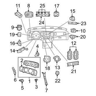 Dodge OE - Instrument Panel - Cluster & Switches (1500 Regular Cab / Quad Cab)