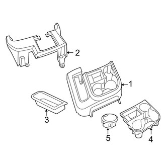 Dodge OE - Front Console (With Bench Seat), (1500 Regular Cab / Quad Cab)