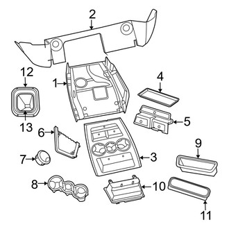 Dodge OE - Front Console (With Bucket Seat), (1500 Regular Cab / Quad Cab)