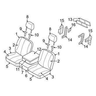 Dodge OE - Seats & Tracks - Front Seat Components (Cloth Trim (V9)), (Quad Cab)