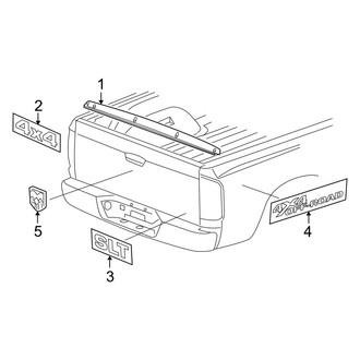 Dodge OE - Pick Up Box - Exterior Trim (8' Bed, Box & Tail Gate), (1500)