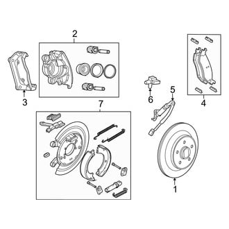 Dodge OE - Rear Suspension - Brake Components (1500 Regular Cab / Quad Cab 4WD)