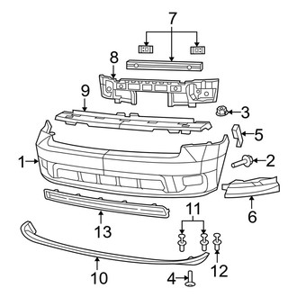 Dodge OE - Front Bumper - Bumper & Components (1-Piece Bumper), (1500)