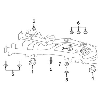 Dodge OE - Frame & Components (Body Mounting), (1500 Laramie / SLT / Sport / ST / TRX / TRX4 Quad Cab / Crew Cab)