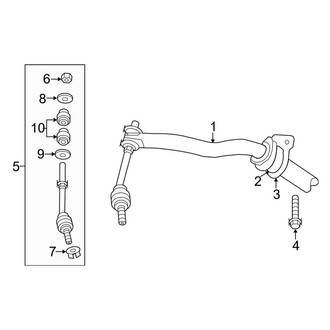 Dodge OE - Front Suspension - Stabilizer Bar & Components (1500 RWD)